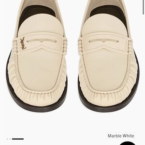 Saint Laurent Cream Loafers